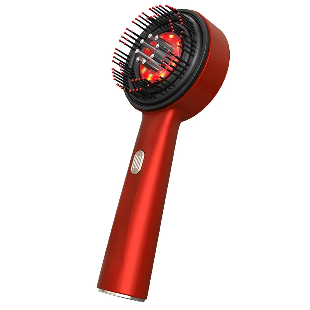 Electric Scalp Vibration Massage Comb Infrared Head Knead Massager Red Light Hair Growth Liquid Oil Applicator Anti-Hair Loss